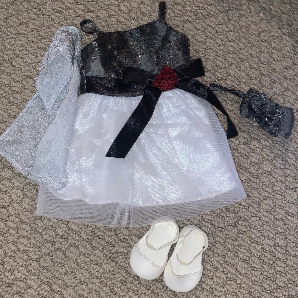 American Girl Doll Satin Dress Outfit